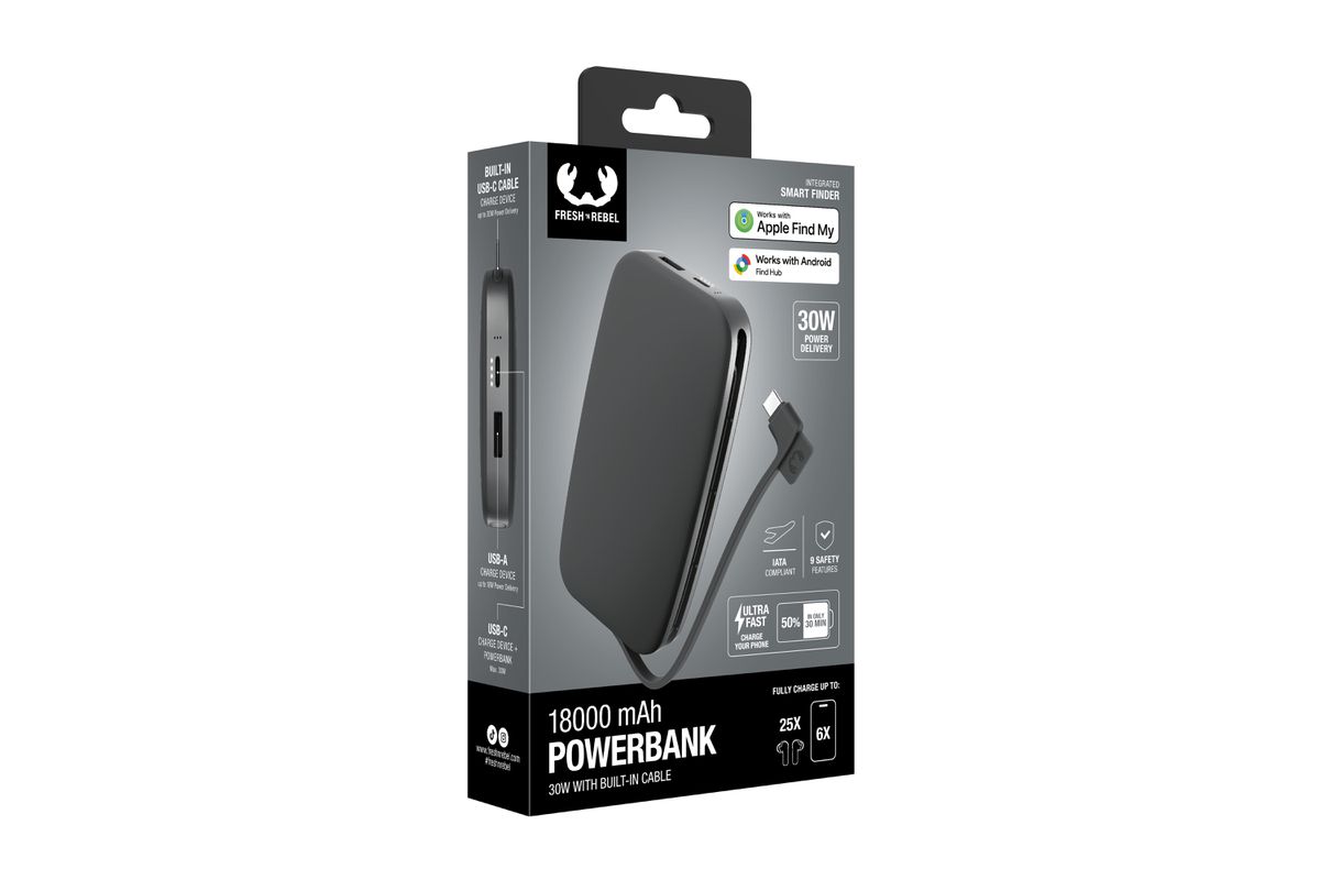 Fresh 'n Rebel Powerbank 18000 mAh Grey