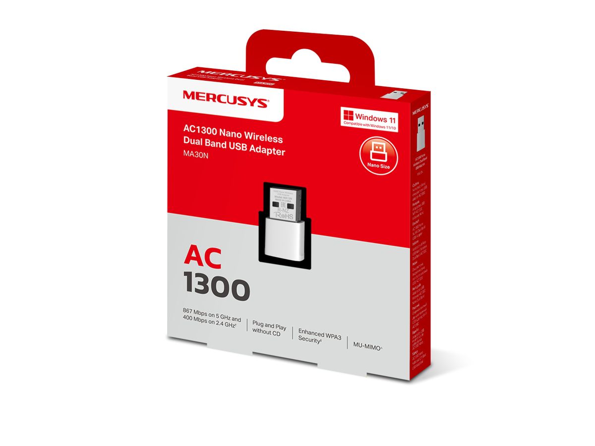 Mercusys AC1300 Nano Wi-Fi USB Adapter