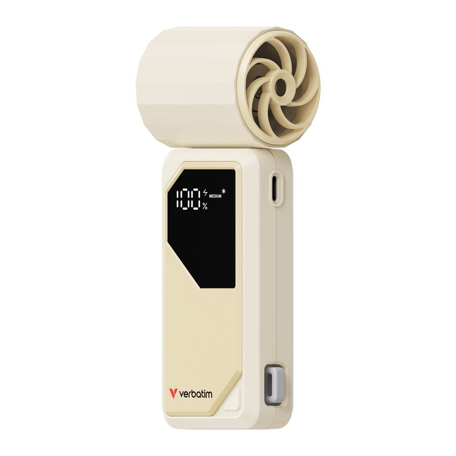 Verbatim AirJet Handheld Fan White