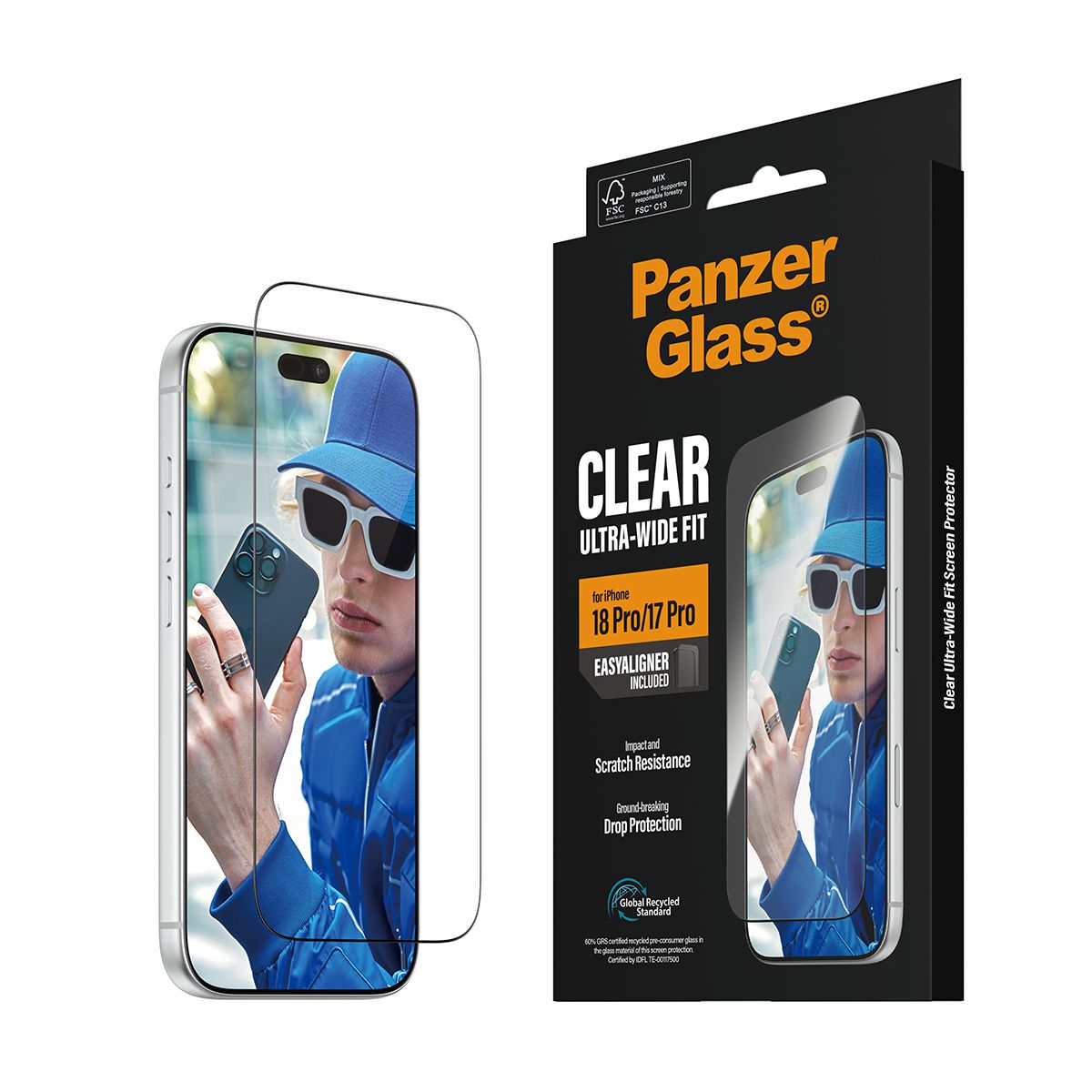 PanzerGlass iP 17/18 Pro Displayschutz