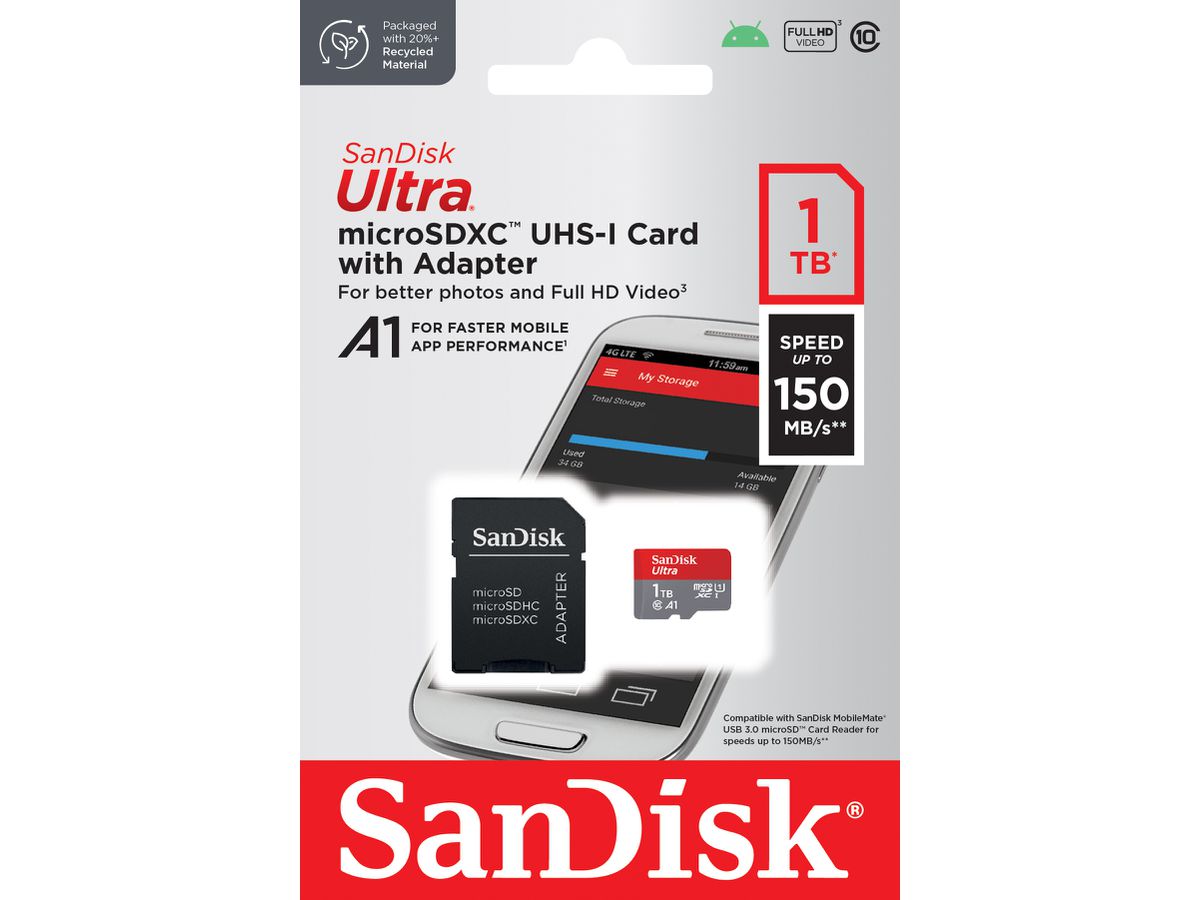 SanDisk Ultra 150MB/s microSDXC 1TB