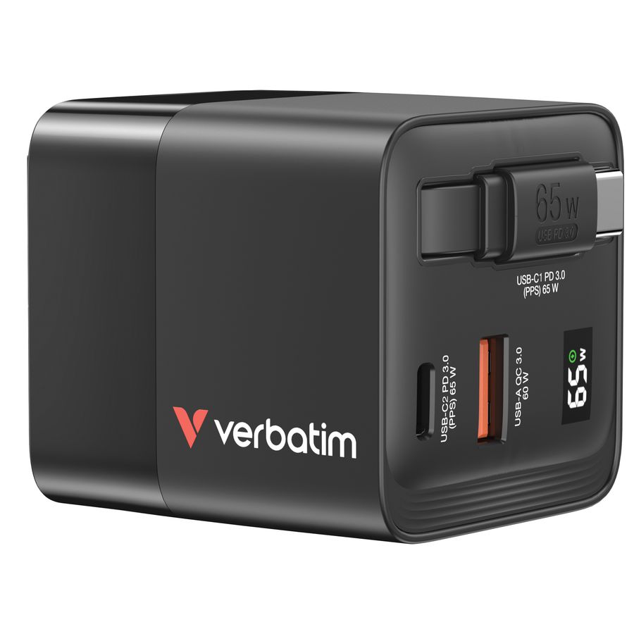 Verbatim GaN 2 Port Charger 65W