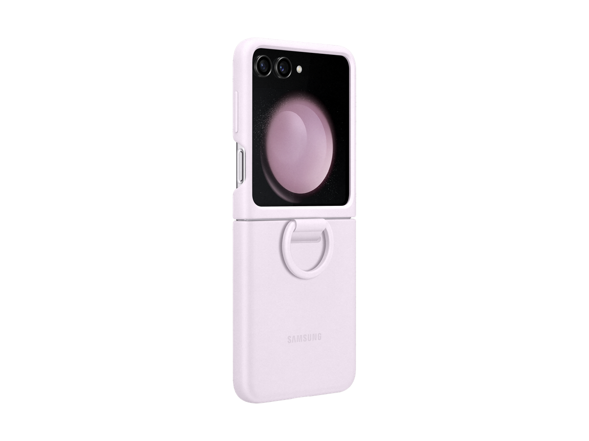 Samsung Flip 5 Silicone Case with Ring Lavender
