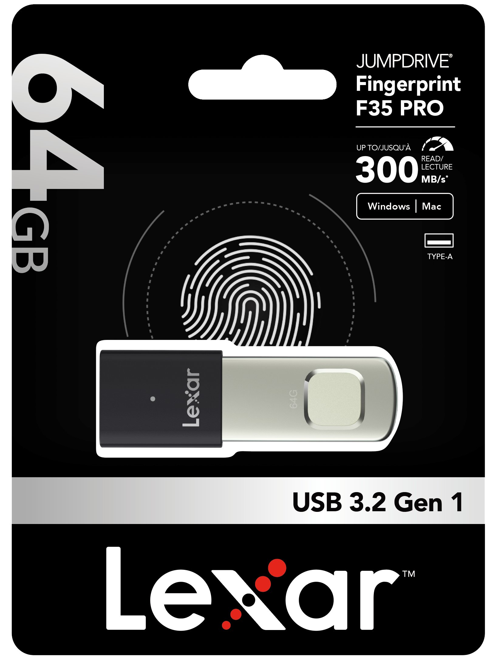 Lexar Fingerprint PRO F35 USB 3.2 64GB