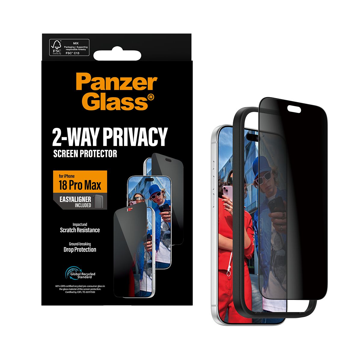 PanzerGlass iP18 Pro Max Privacy Schutz
