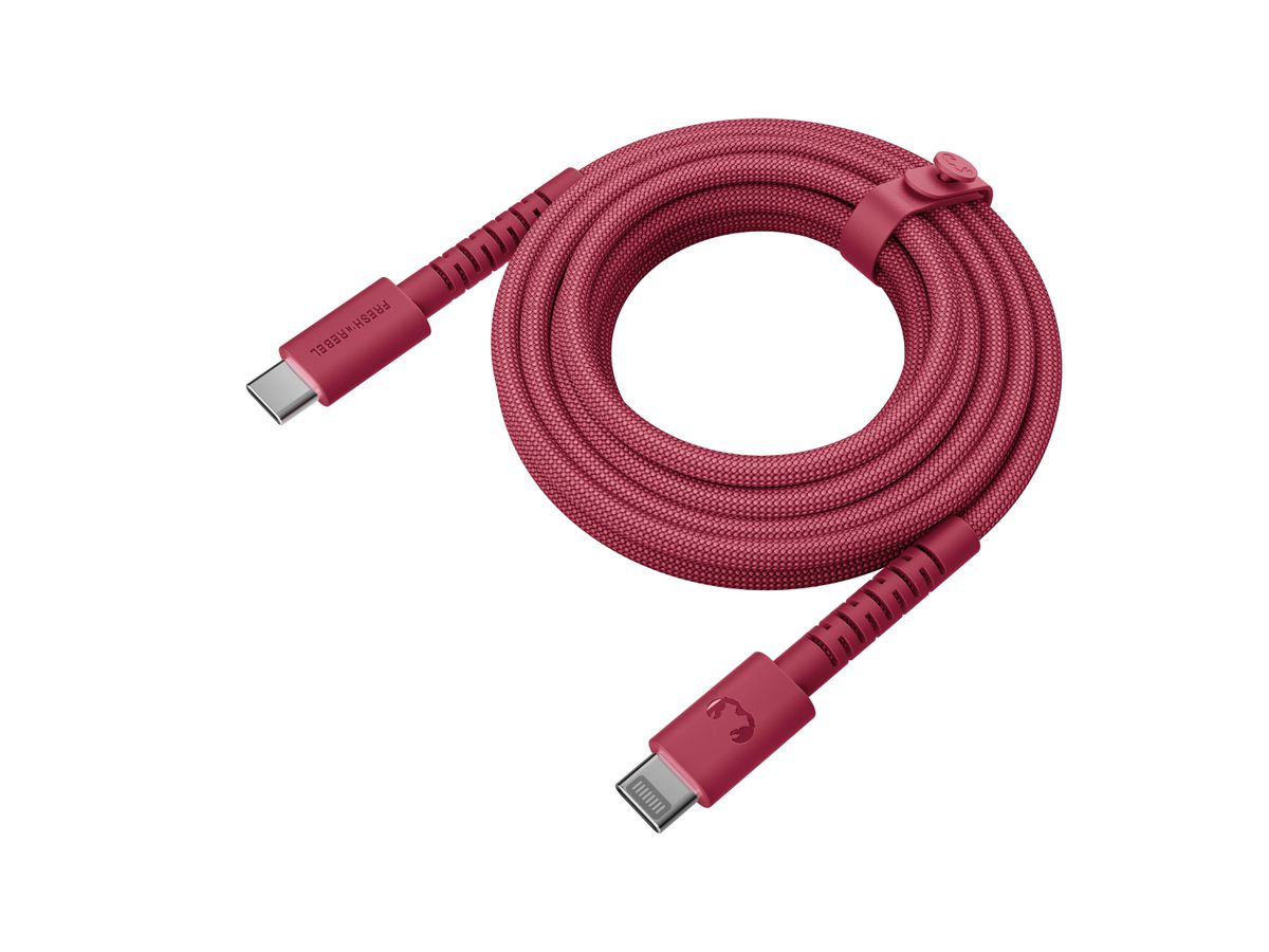 Fresh 'n Rebel USB-C to USB-C Berry Red