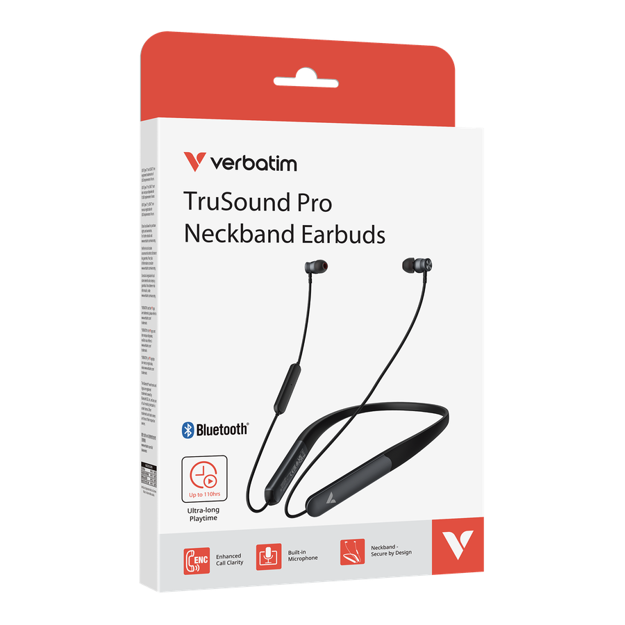 Verbatim Neckband Earbuds Pro Black