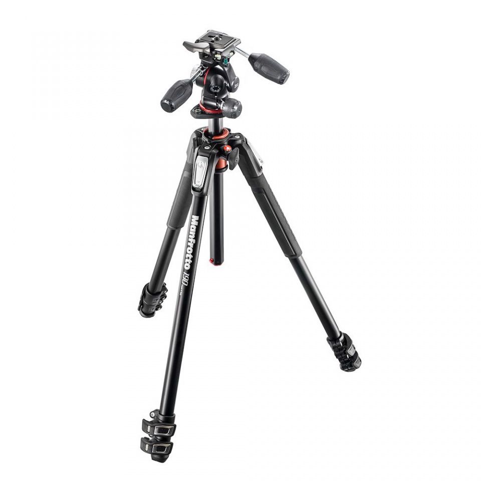 Manfrotto 190XPRO Alu Tripod w/3W H 3 S.