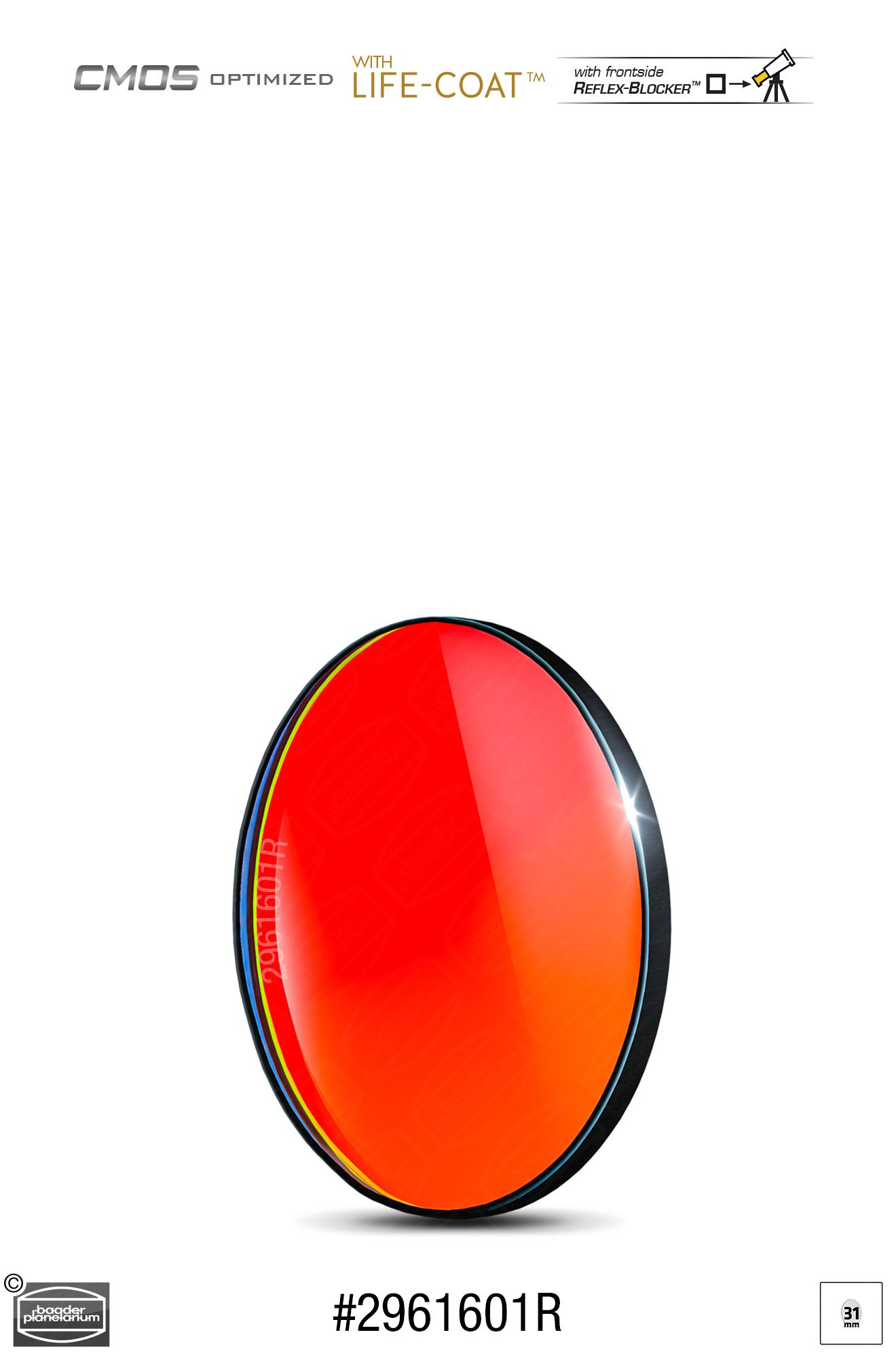 RGB-R 31mm Filter  CMOS-optimized
