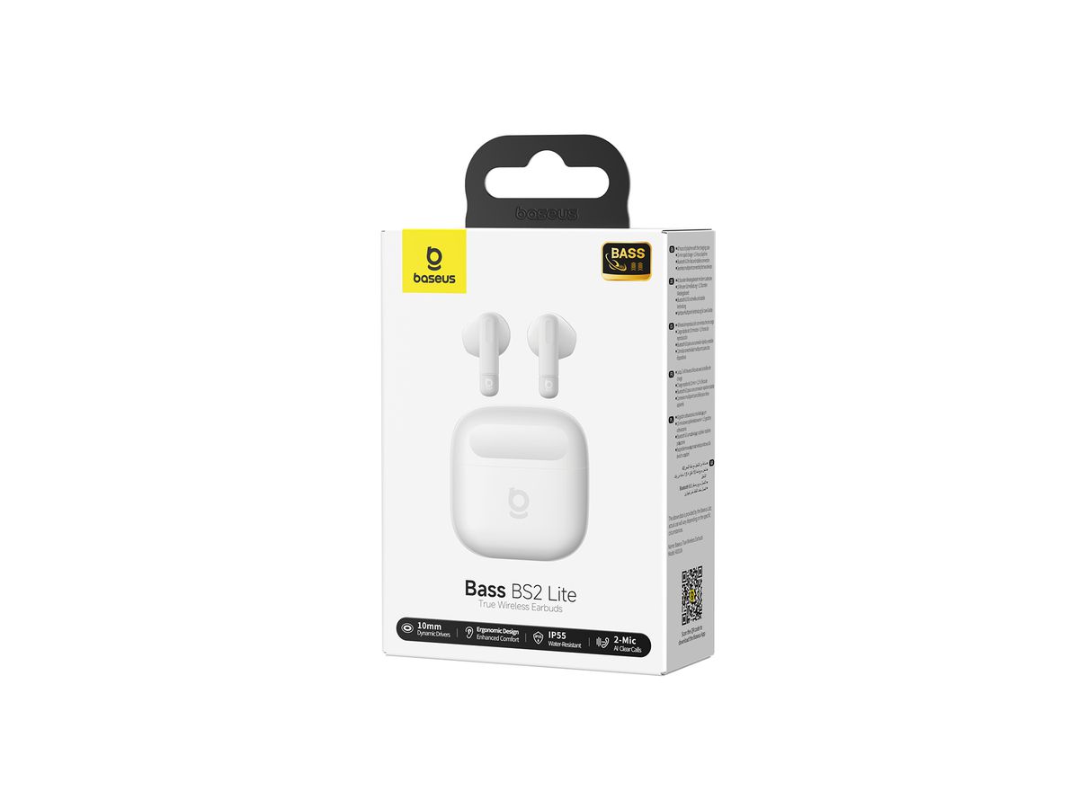 Baseus Bass BS2 Lite TWS Earbuds White