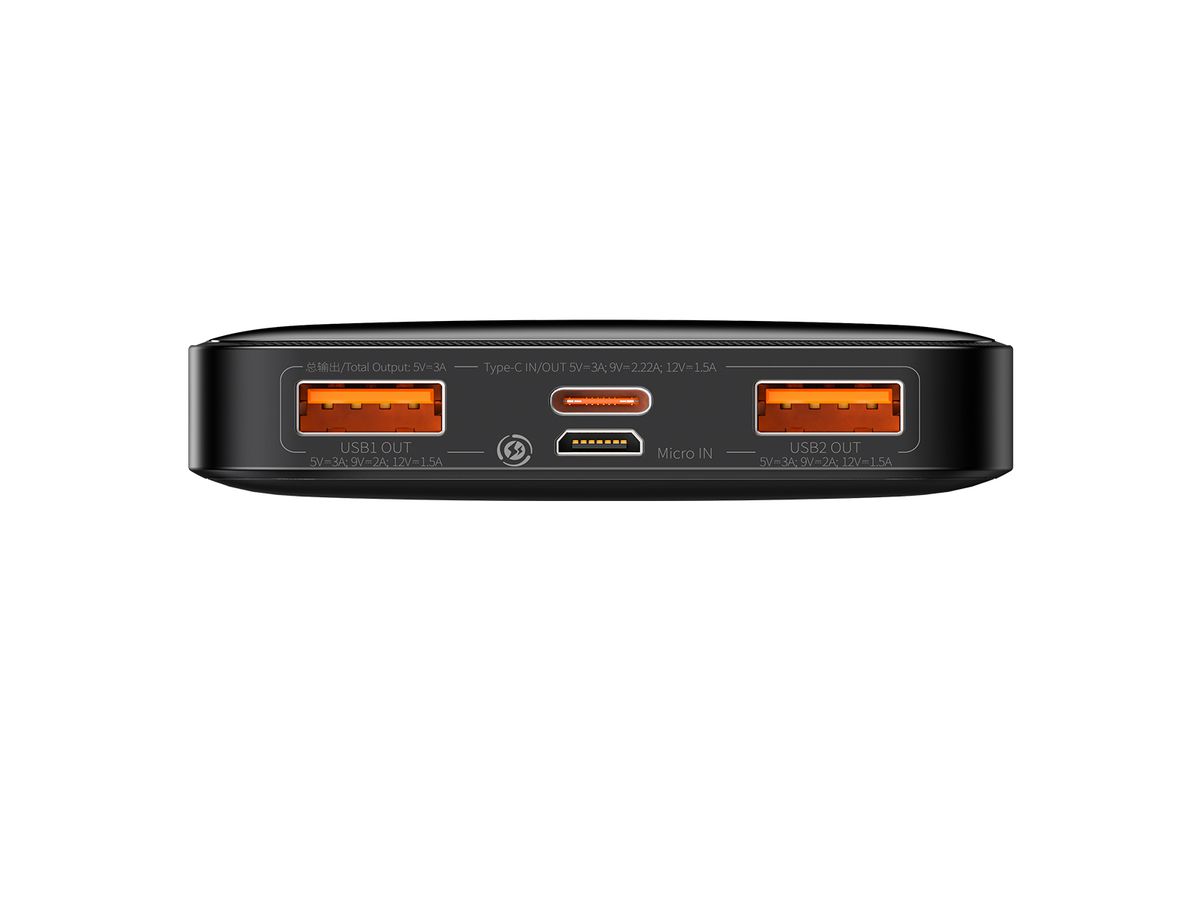 Baseus Bipow Powerbank 10000 mAh Black