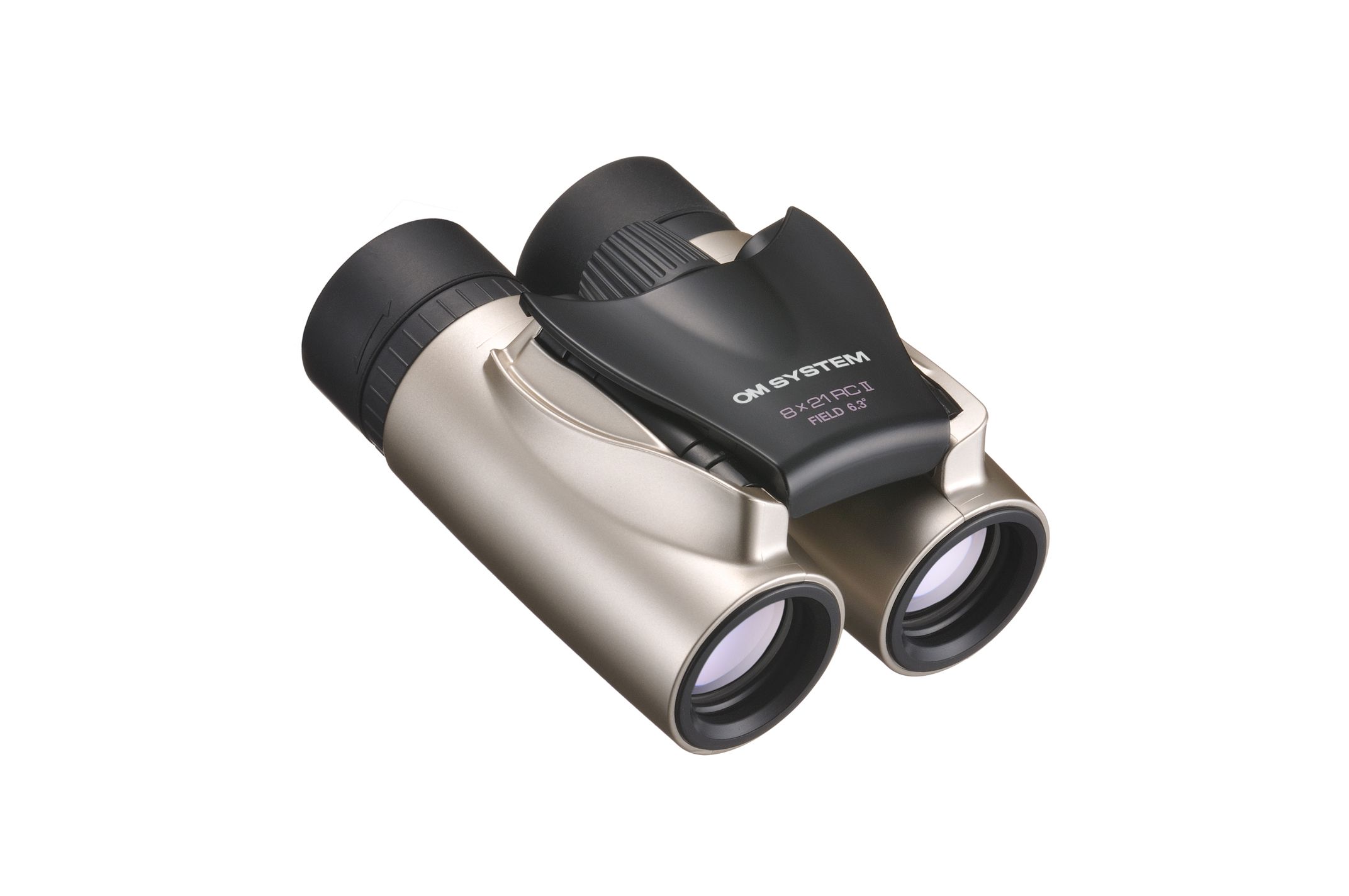 OM System 8x21 RC II champagne or étui