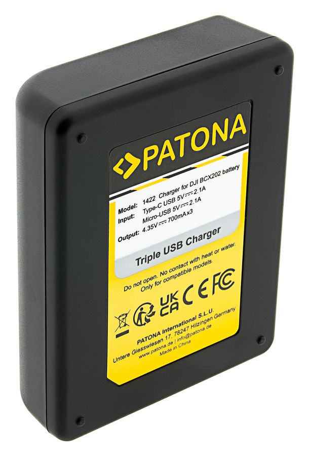 Patona Triple Ladeg. DJI Osmo Action 4