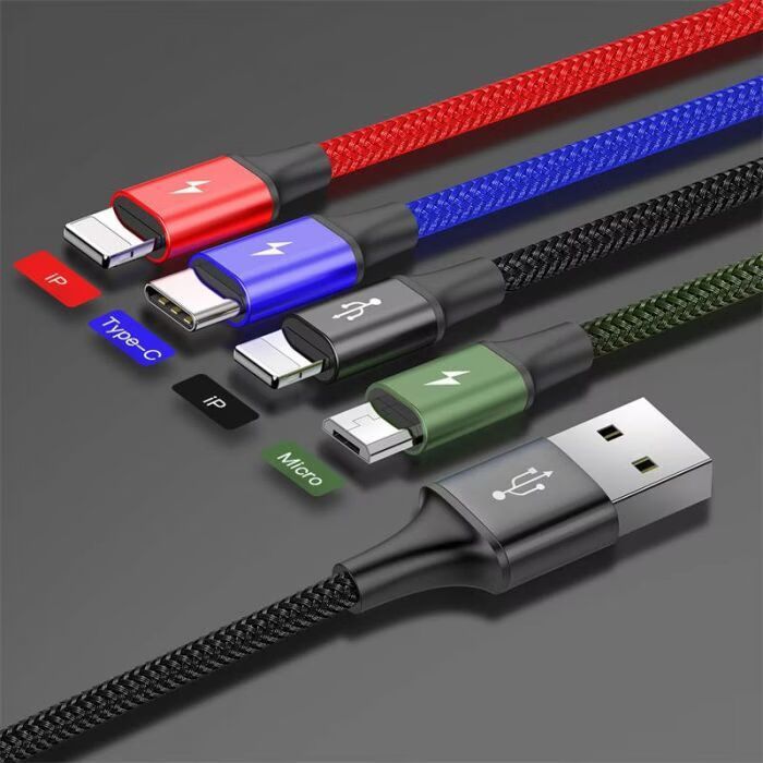 Baseus USB-A 4-in-1 Cable 1.2m Black