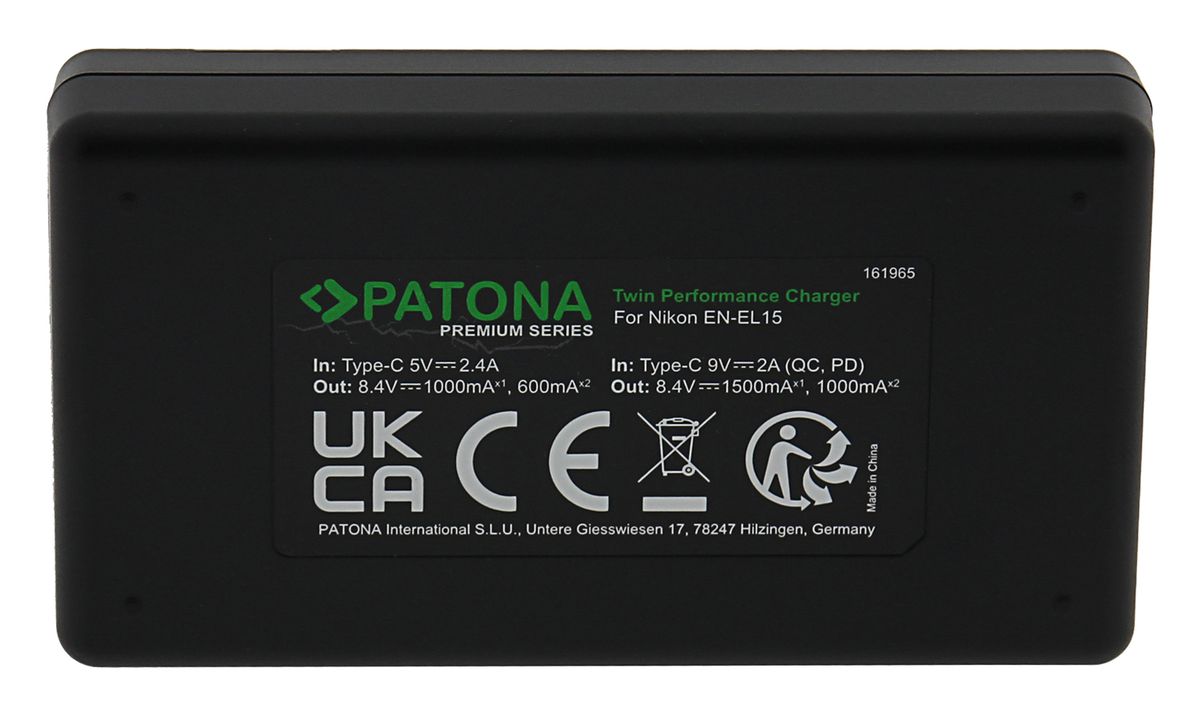 PATONA Premium chargeur double EN-EL15