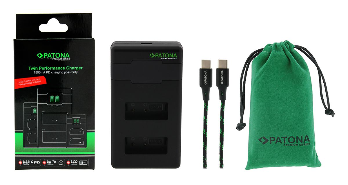 PATONA Premium chargeur double LP-E17