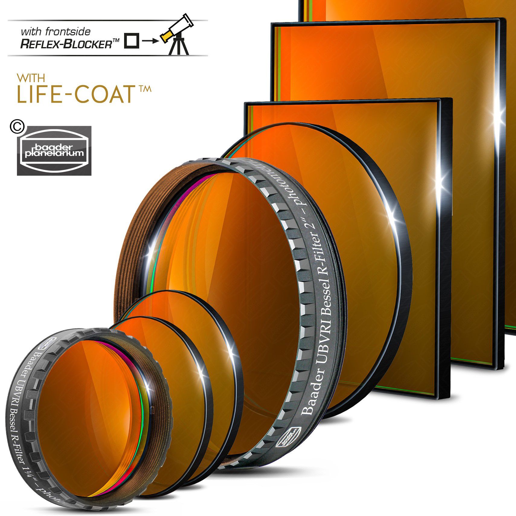 Baader UBVRI Bessel R-Filter 100x100mm