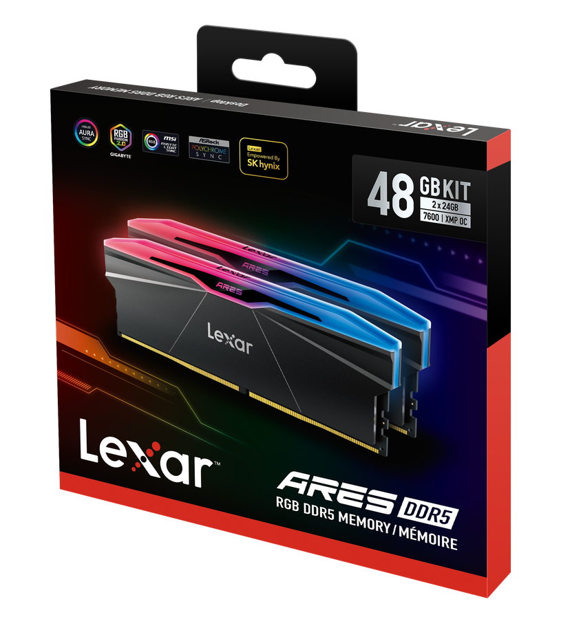 Lexar ARES DDR5 7600 MHz UDIMM 2x24GB