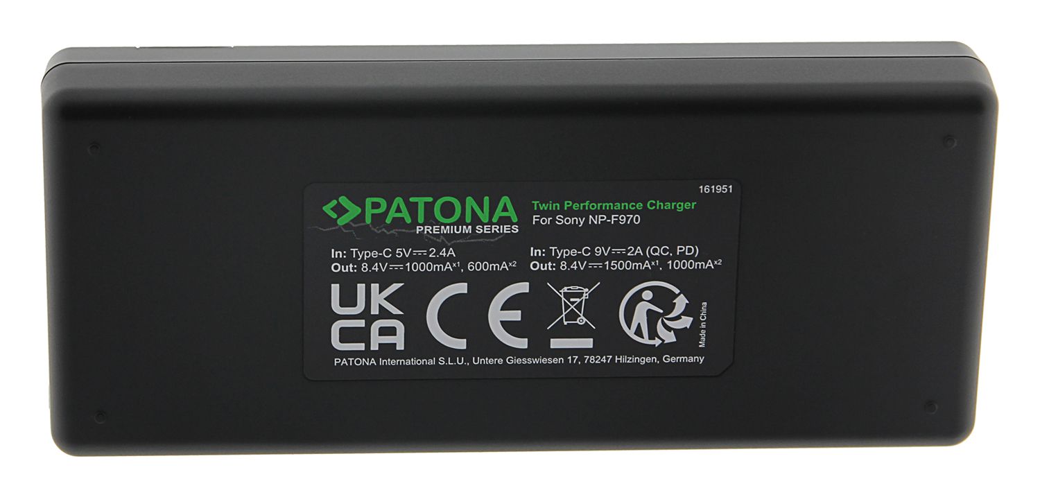 PATONA Premium chargeur double NP-FM500H