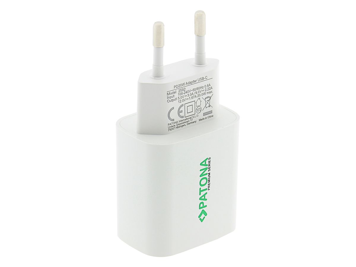 Patona Netzteil PD 20W USB-C 5V 3A White