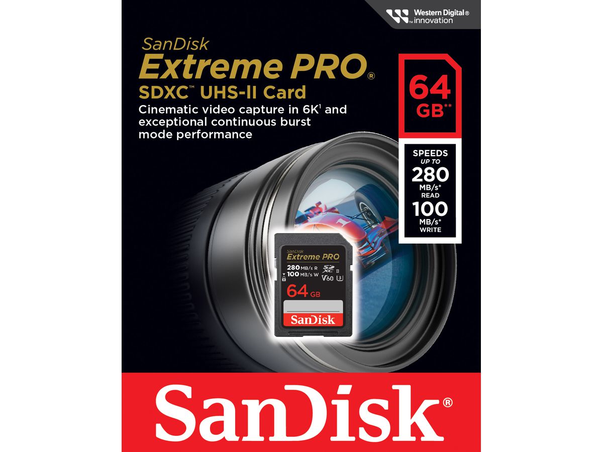 SanDisk ExtremePro SDXC-II 64GB V60