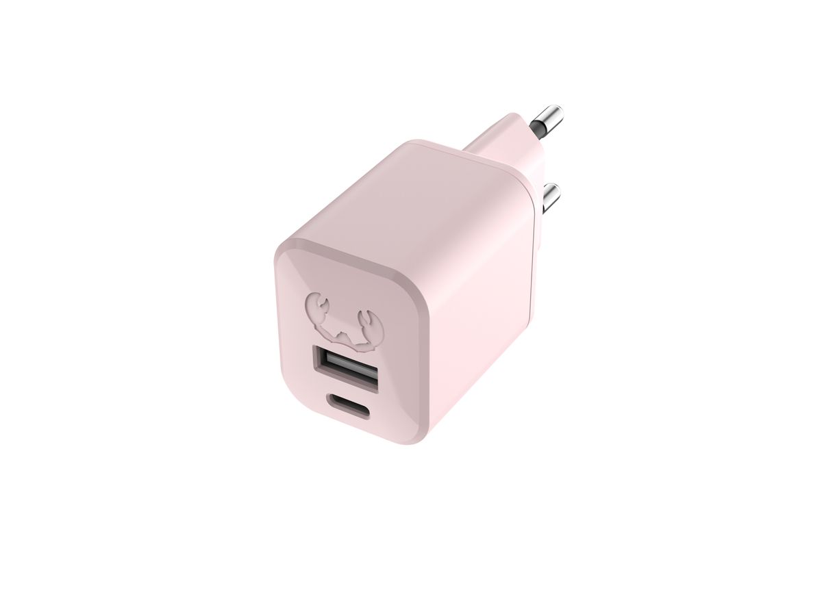 Fresh'N Rebel Mini Charger USB-C + A PD Smokey Pink 30W
