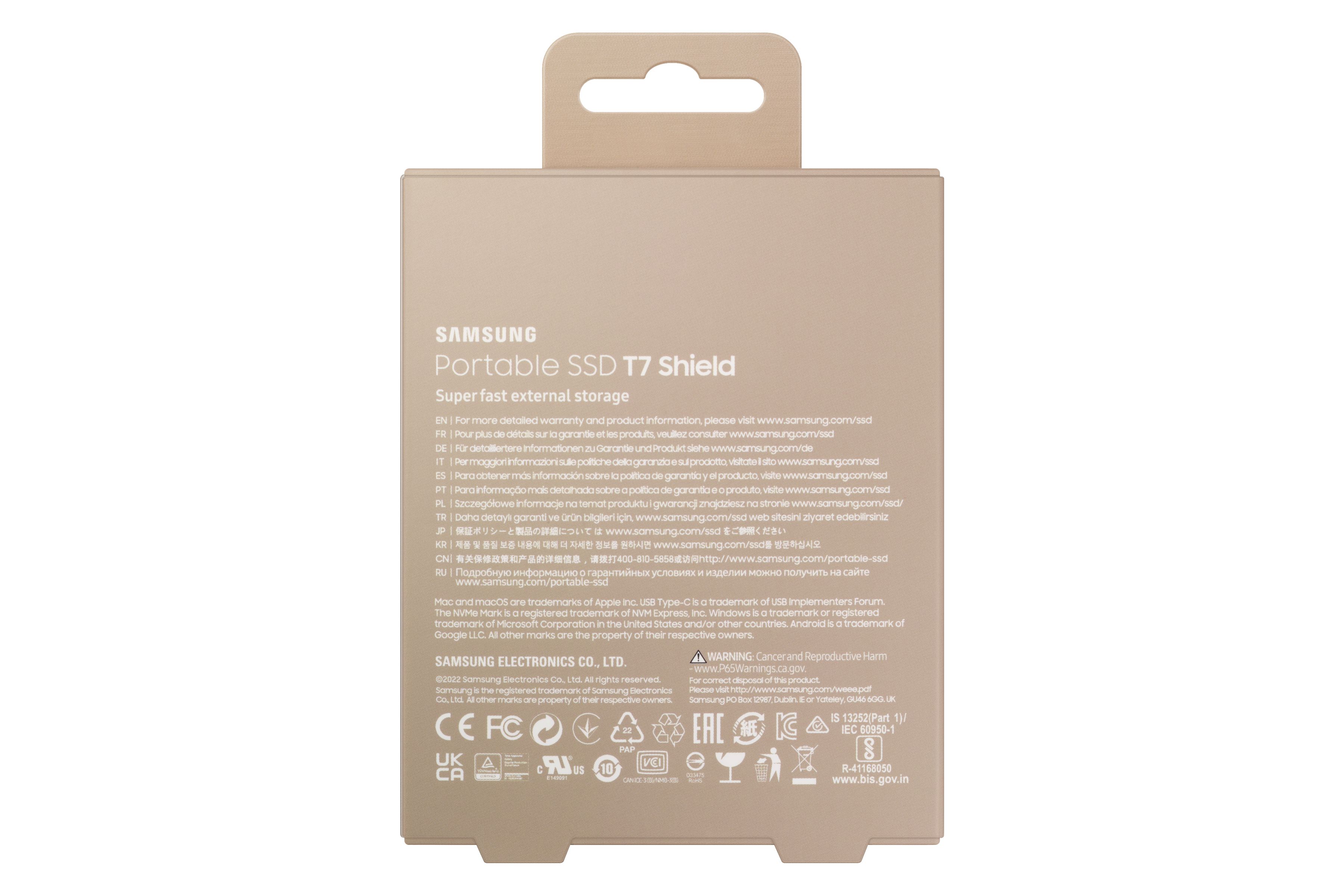 Samsung PSSD T7 Shield 1TB beige