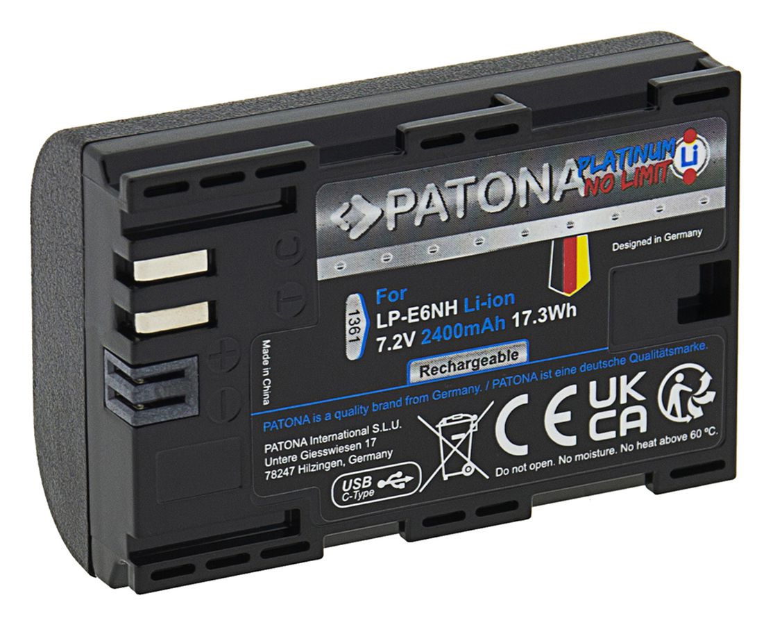 Patona Platinum Canon LP-E6NH USB-C Inp.