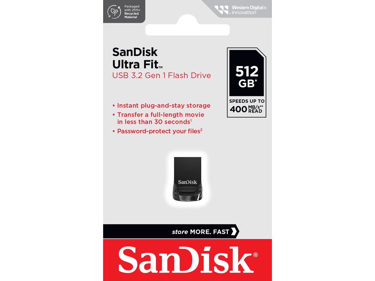 Sandisk Ultra USB 3.2 Fit 512GB 130MB/s