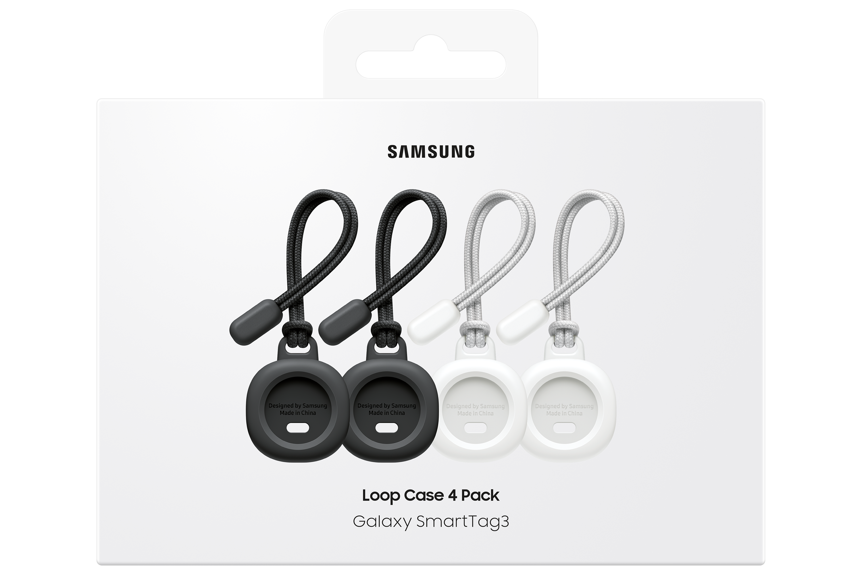 Samsung Smarttag3 Loop Case 4  Pack B+W