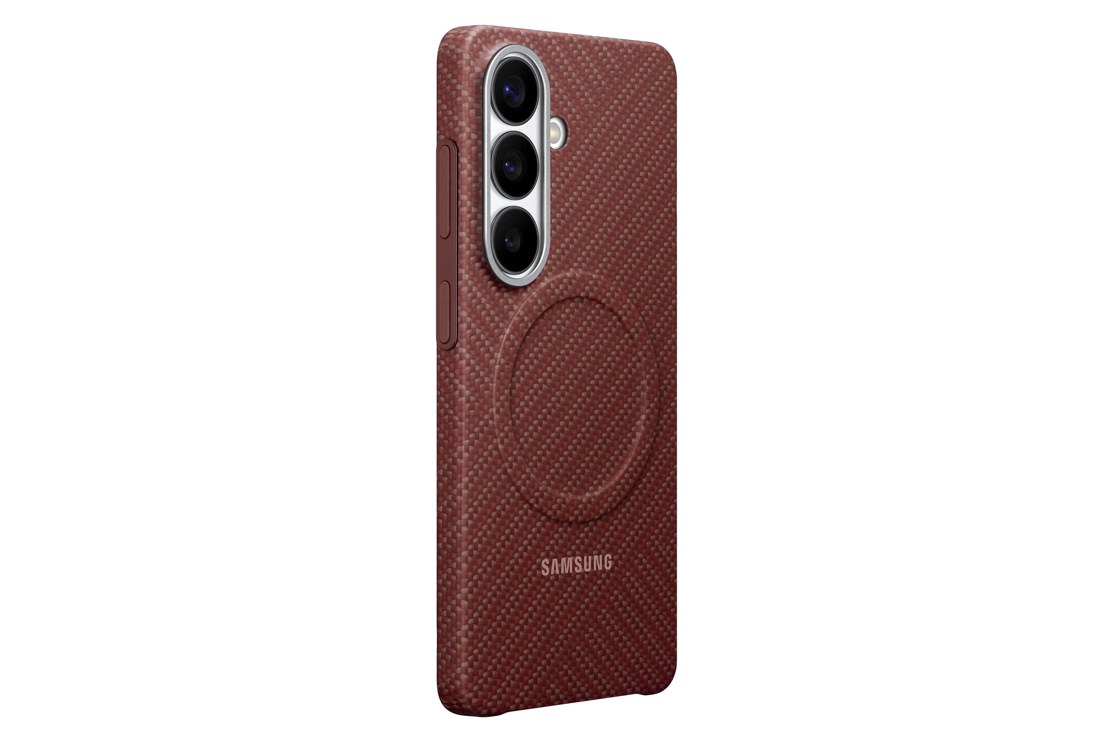 Samsung S26 Carbon Magnet Case Coralred