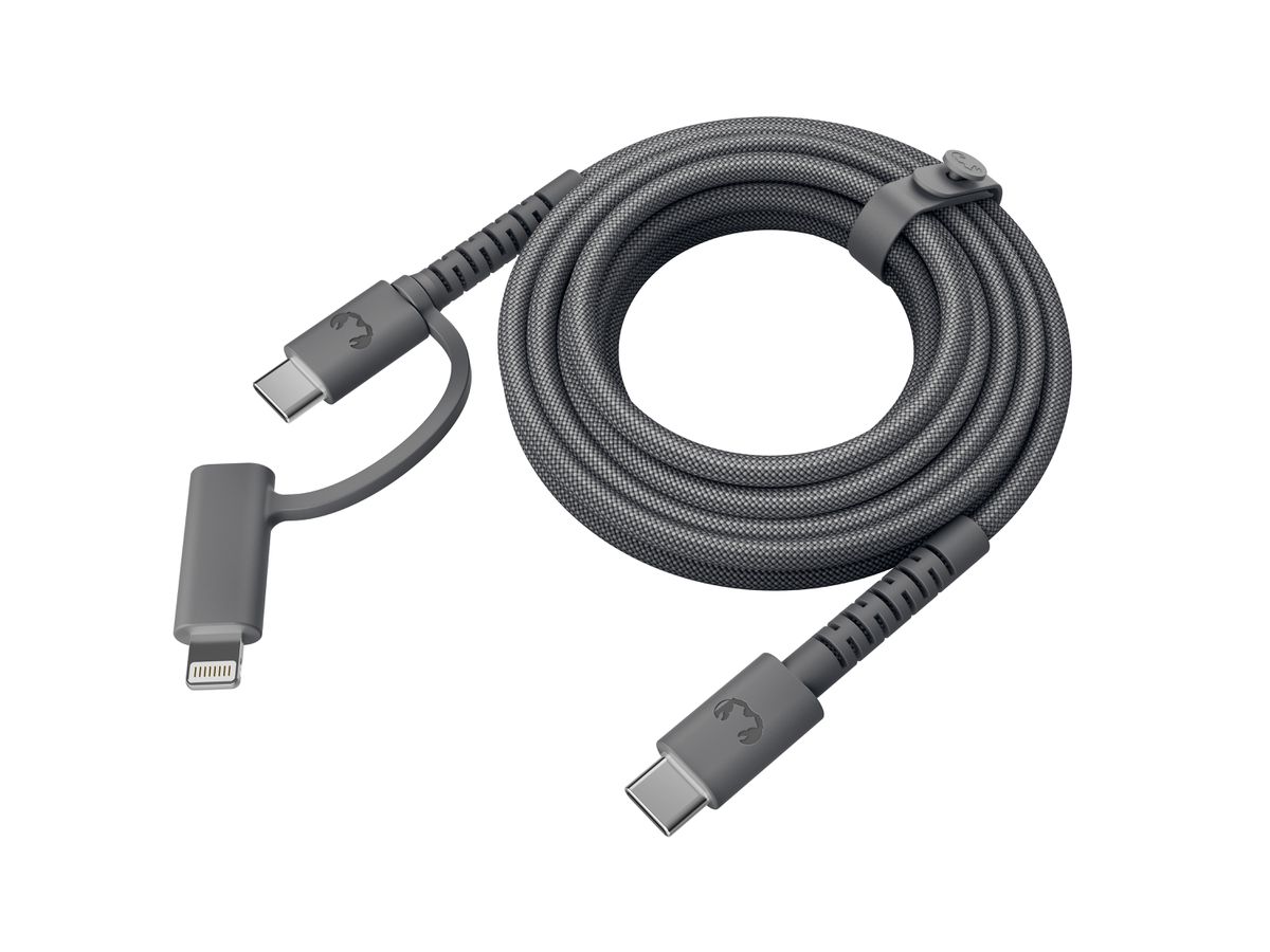 Fresh 'n Rebel USB-C Combo Cable Grey