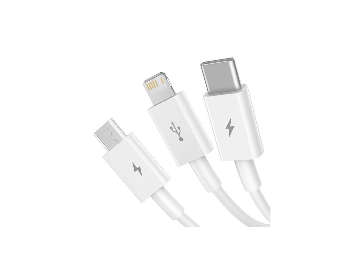 Baseus USB 3-in-1 Cable 1.5m White
