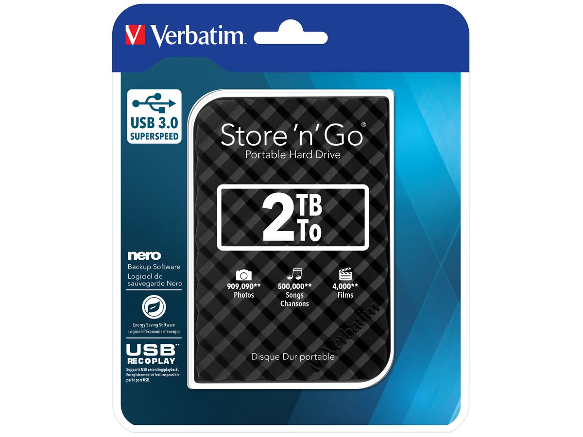 Verbatim Store'n'Go HDD 2.5" 2TB USB 3.0