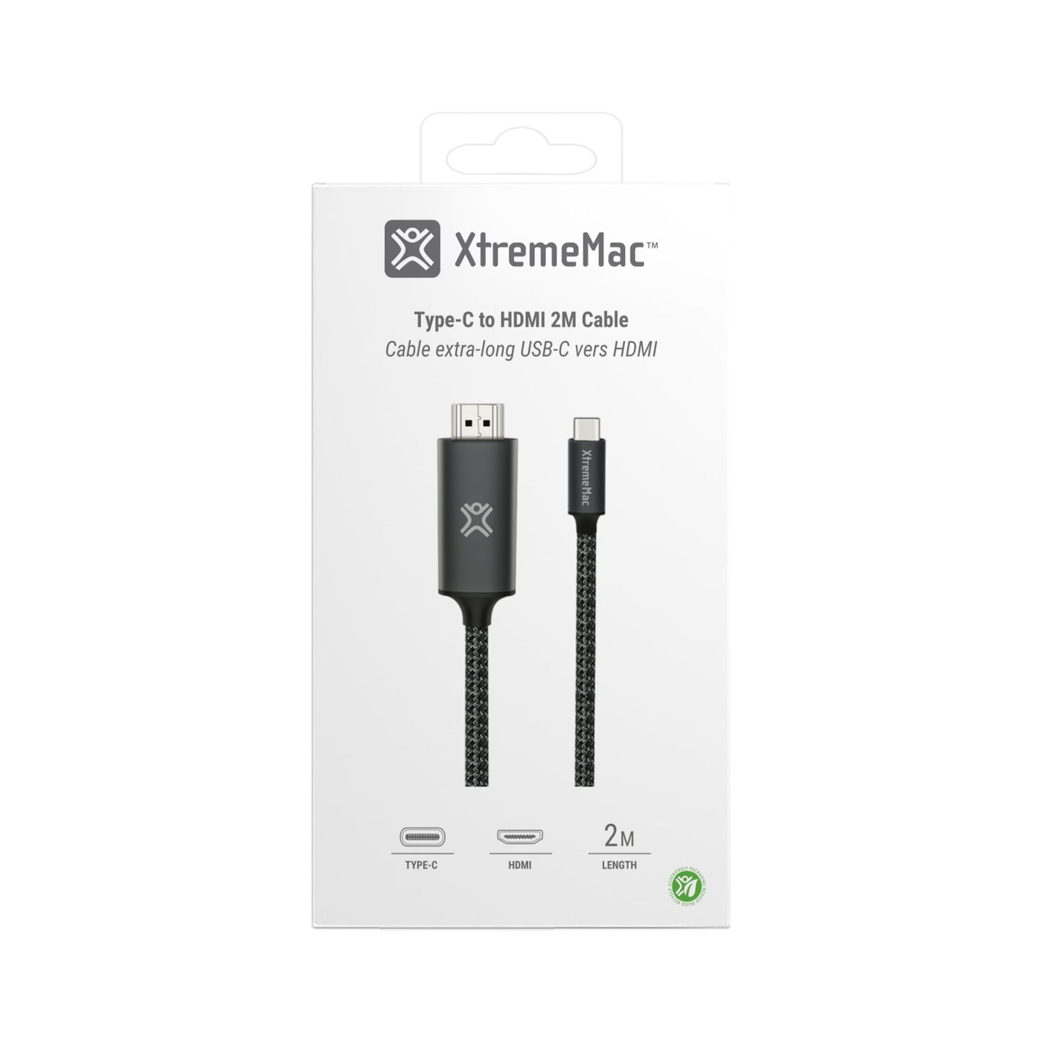 XtremeMac HDMI Cable Type-C 2m