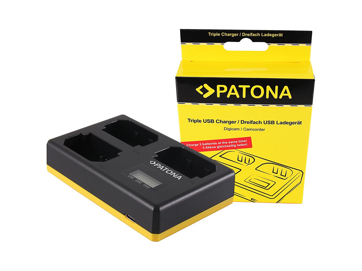 Patona Triple Chargeur USB NP-FZ100