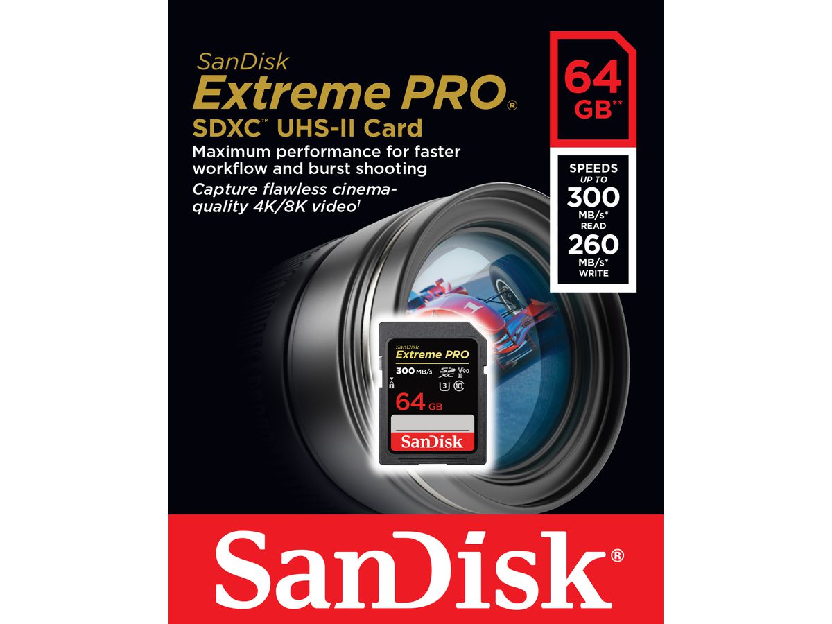 SanDisk ExtremePro SDXC-II 64GB V90