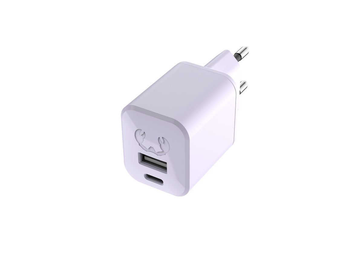 Fresh'N Rebel Mini Charger USB-C + A PD Dreamy Lilac 30W