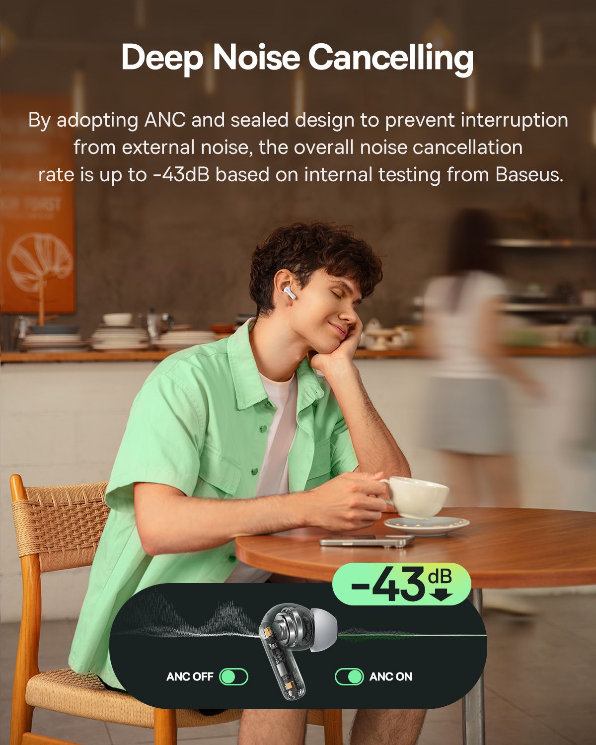 Baseus Bass BP1 NC InEar TWS Earbuds Wh