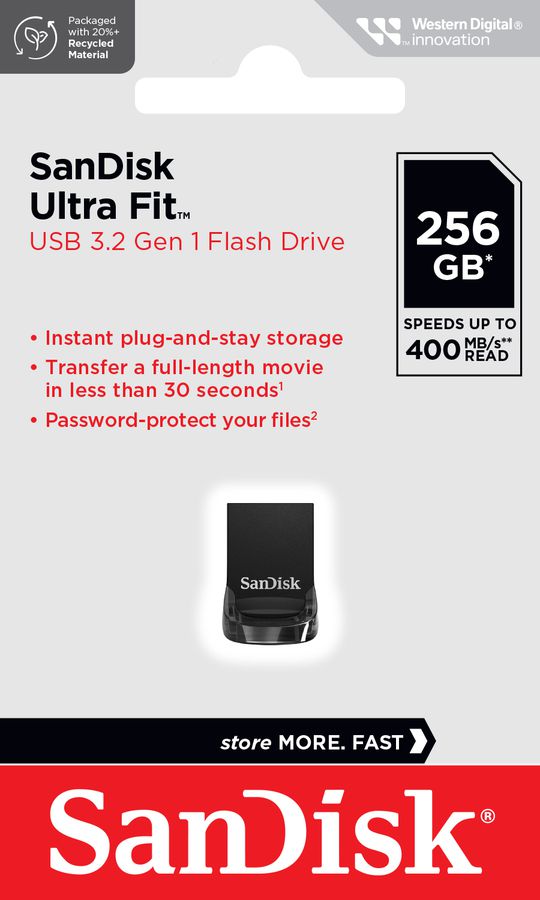 Sandisk Ultra USB 3.2 Fit 256GB 130MB/s