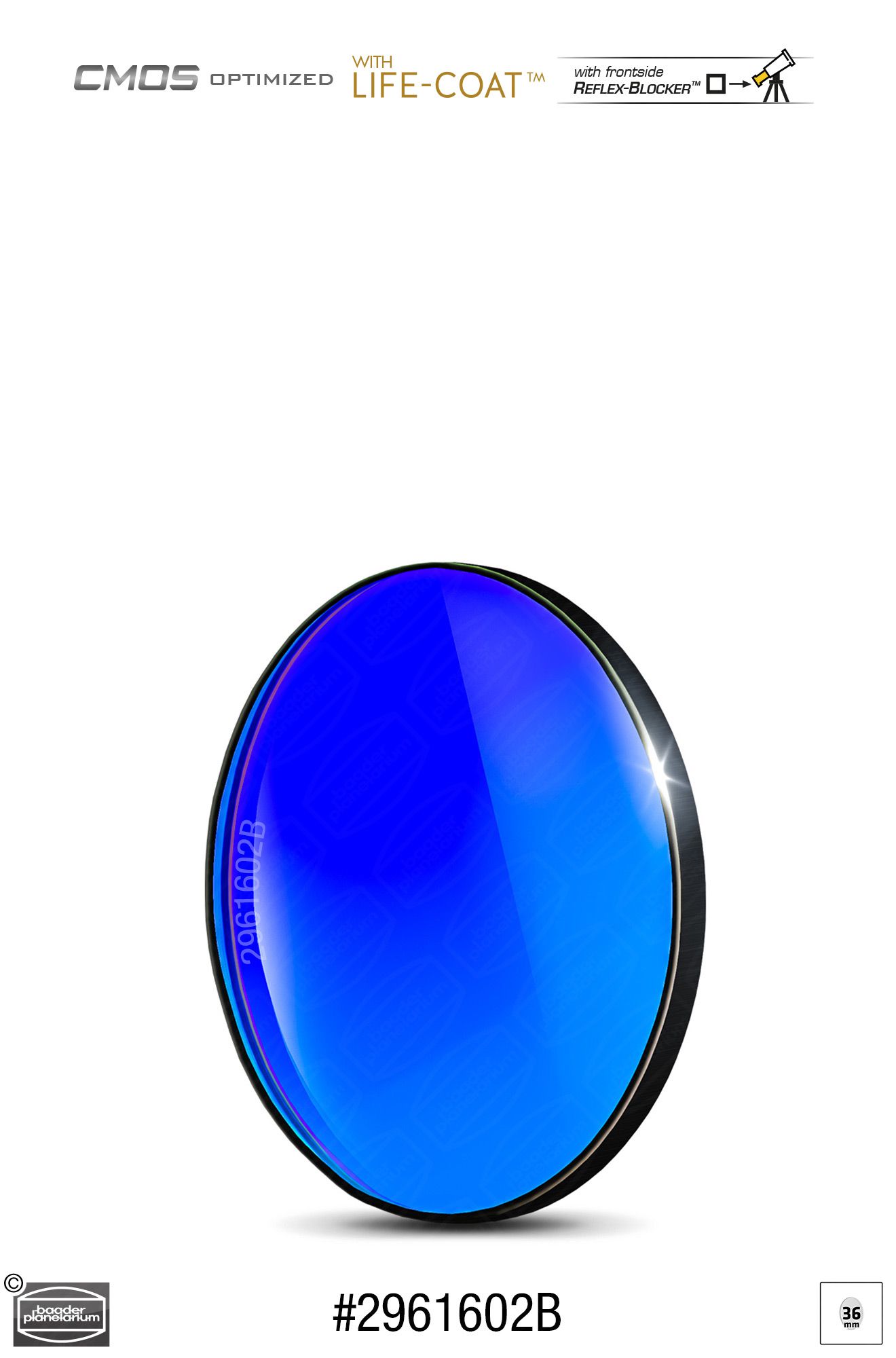 RGB-B 36mm Filter  CMOS-optimized