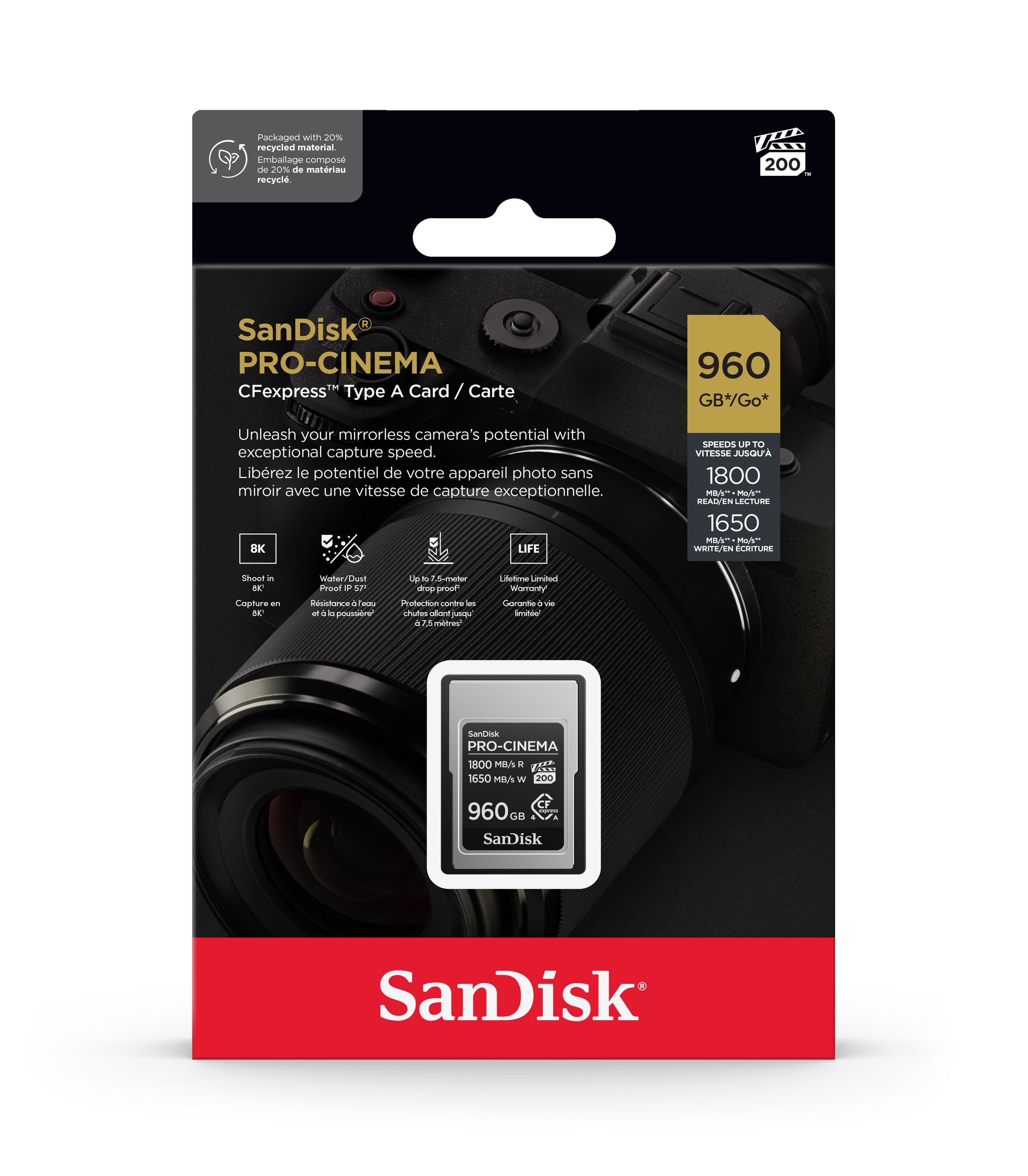 SanDisk CFexpress PRO-CINEMA Typ-A 960GB