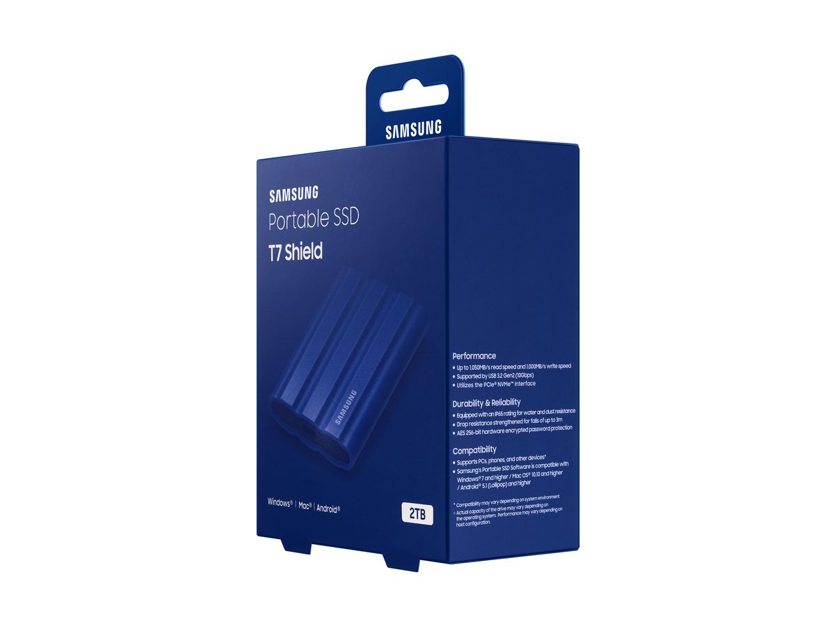 Samsung PSSD T7 Shield 2TB blue