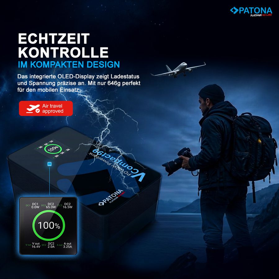 Patona Compact V-Mount Akku 99Wh PD100W