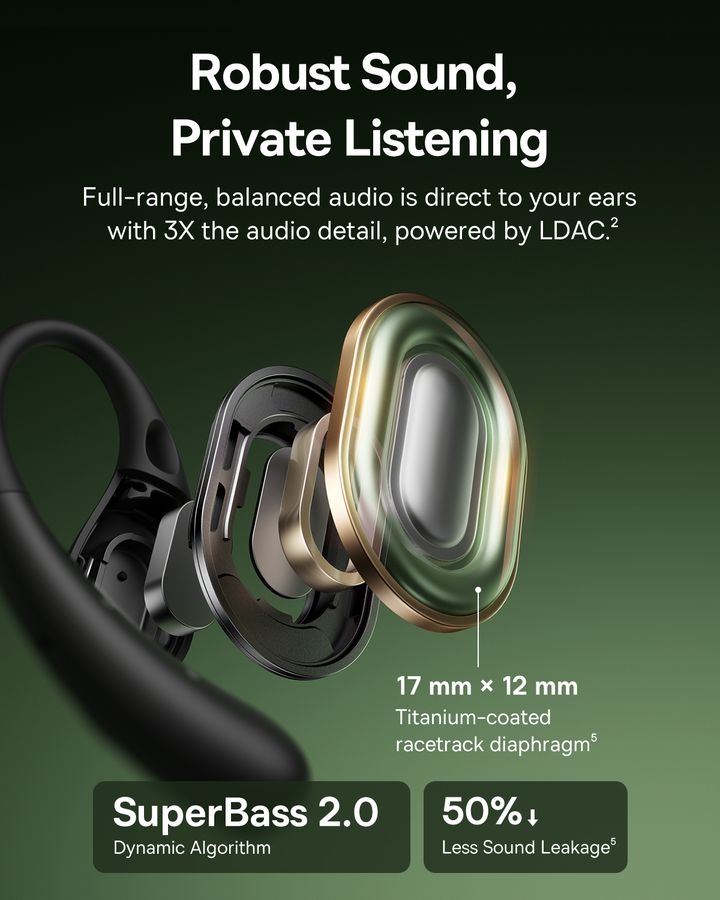 Baseus Eli Sport2 OpenEar TWS Earbud Bl.