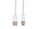 VALUE USB 2.0 Kabel, A-B white (3.0 m)