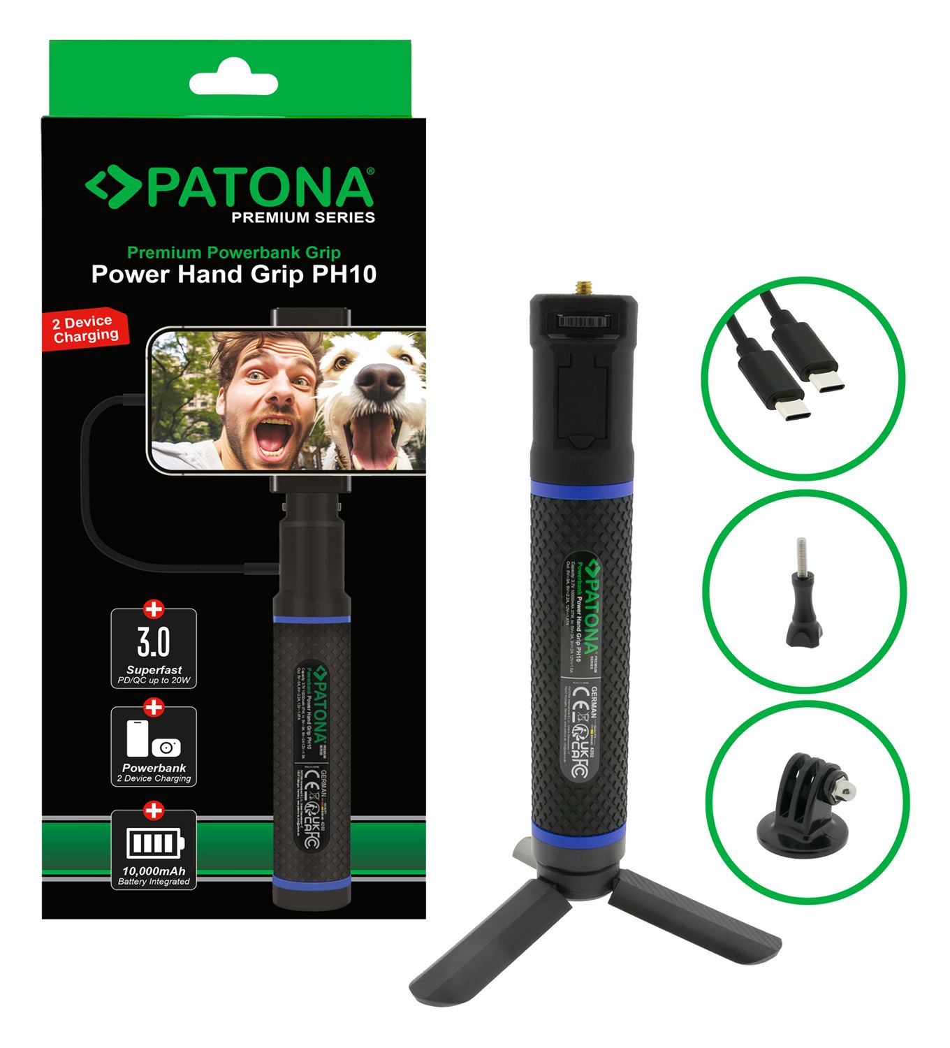 Patona Premium Powerbank Hand Grip PH10