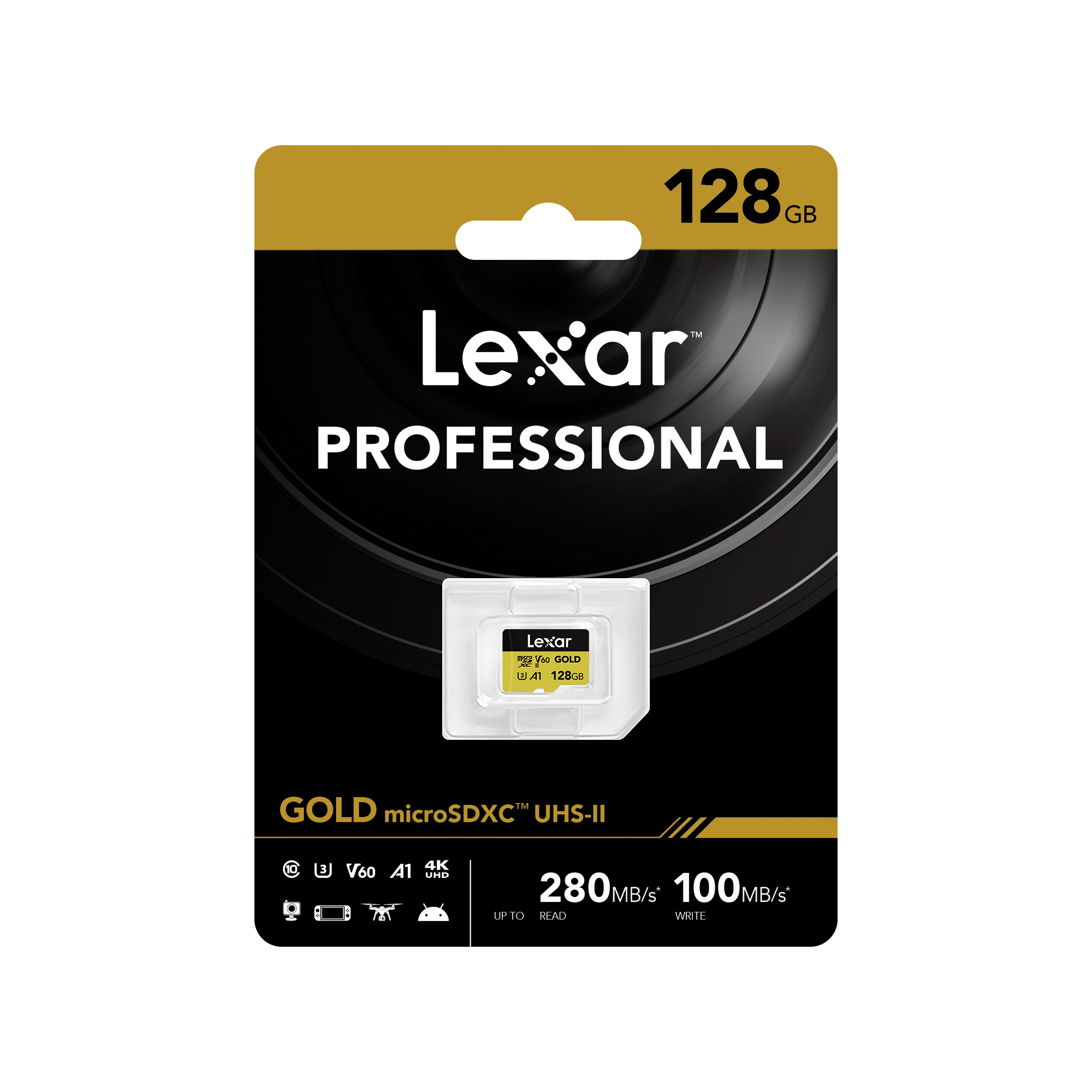 Lexar micro SDXC 280MB/s 128GB Gold