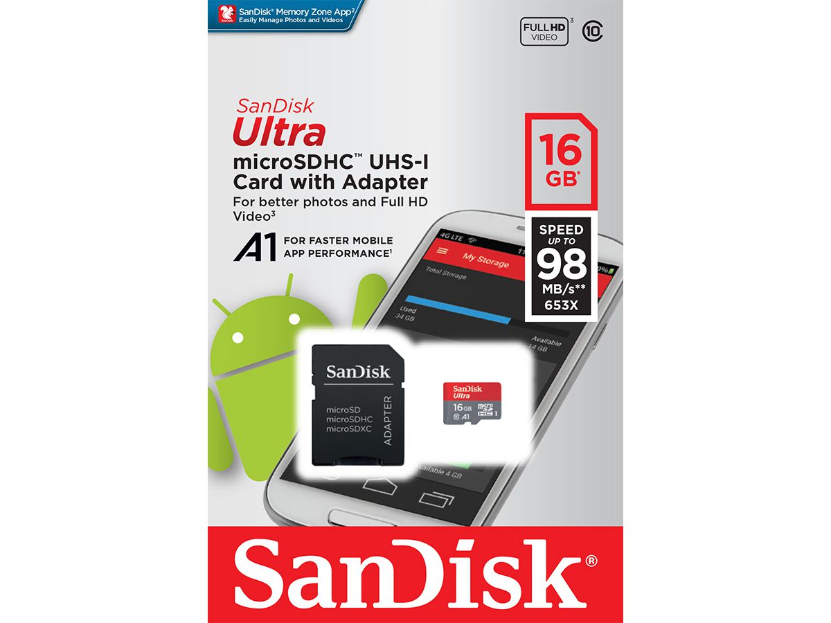 SanDisk Ultra microSDHC 16GB Mobile