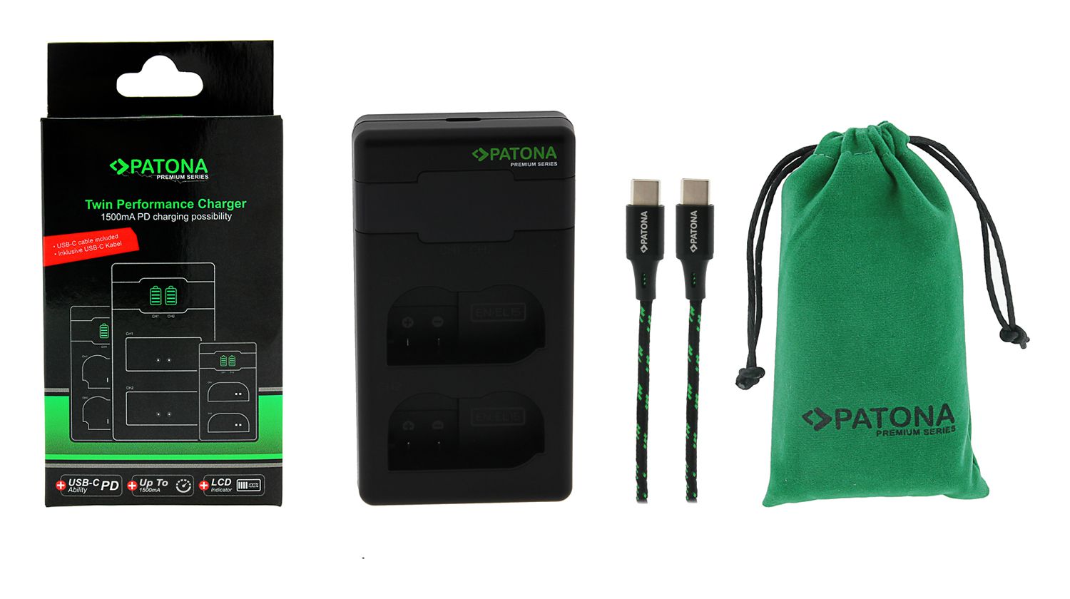 PATONA Premium chargeur double EN-EL15